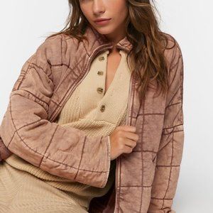 Forever 21 Quilted Zip Up Jacket
